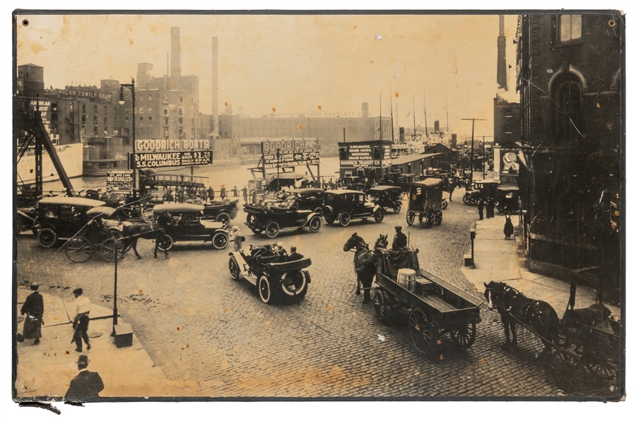  [CHICAGO]. Large photograph taken at the Goodrich Co. Boat ...