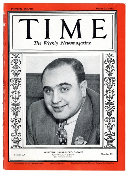  [CHICAGO CRIME]. – [CAPONE, Al (1899–1947)]. Time Magazine....