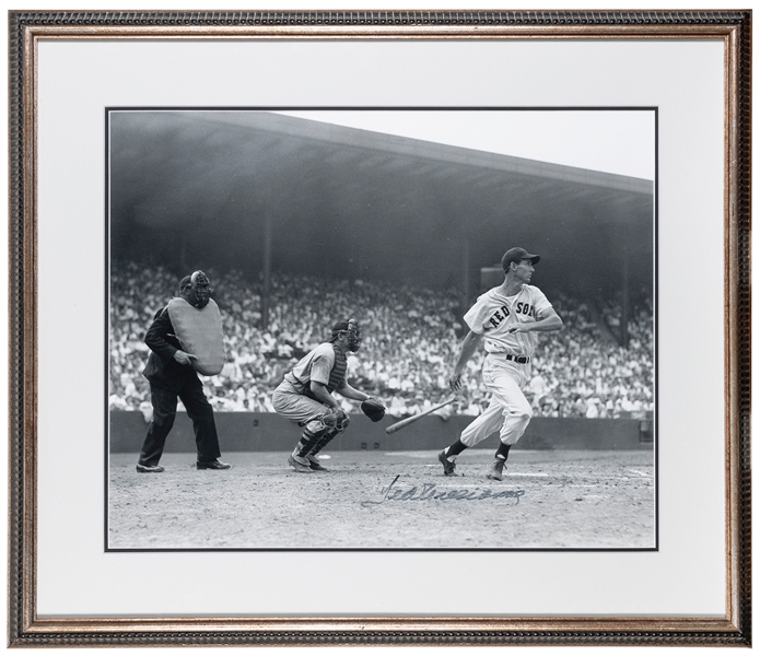  Ted Williams Signed Oversize Photo. Large-format photo of W...