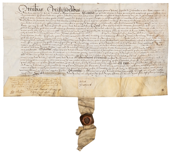  [INDENTURES]. Land deed issued to Lancelot Batherste. 23 Ja...