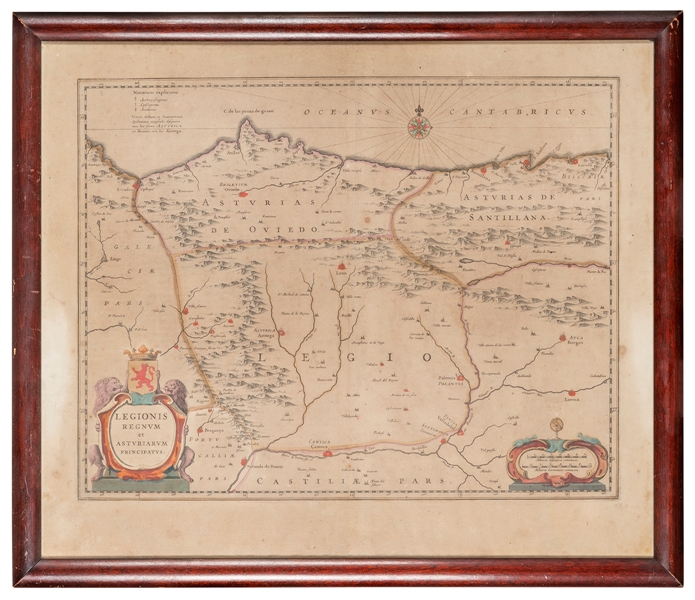  [MAP]. [SPAIN]. [BLAEU, Willem (1571-1638)]. Legionis Regnu...