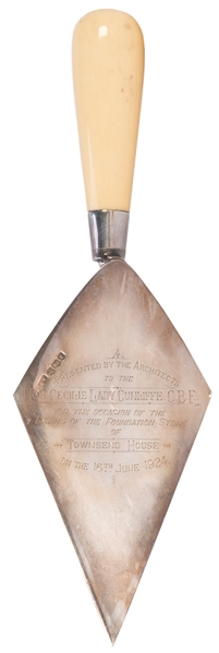  [BRITISH EMPIRE]. Medals and silver trowel awarded to Cecil...