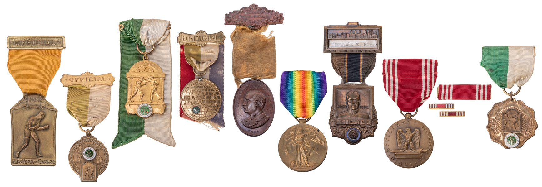  [MEDALS]. A group of 9 medals for various achievements. [V....