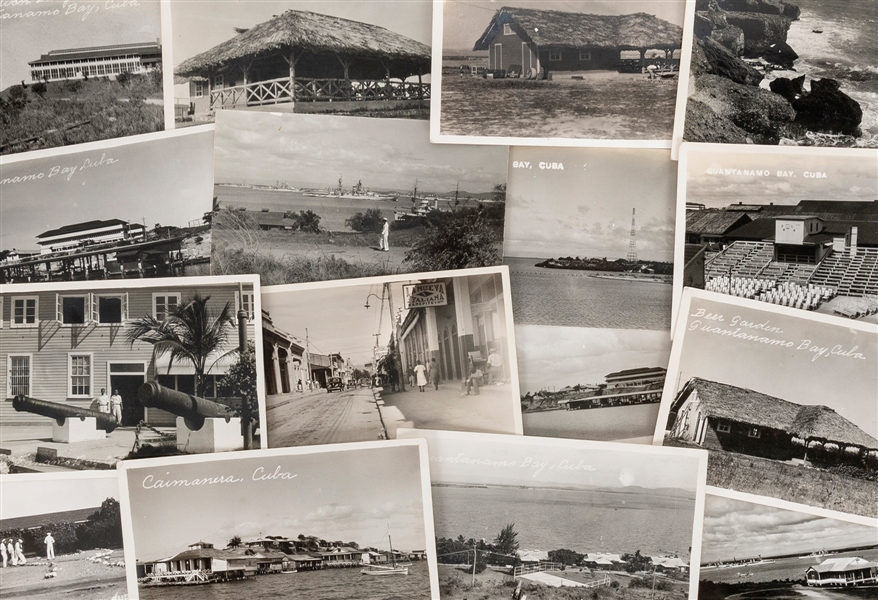  [GUANTANAMO BAY]. A group of 16 RPPCs. Circa 1930s. Each ca...