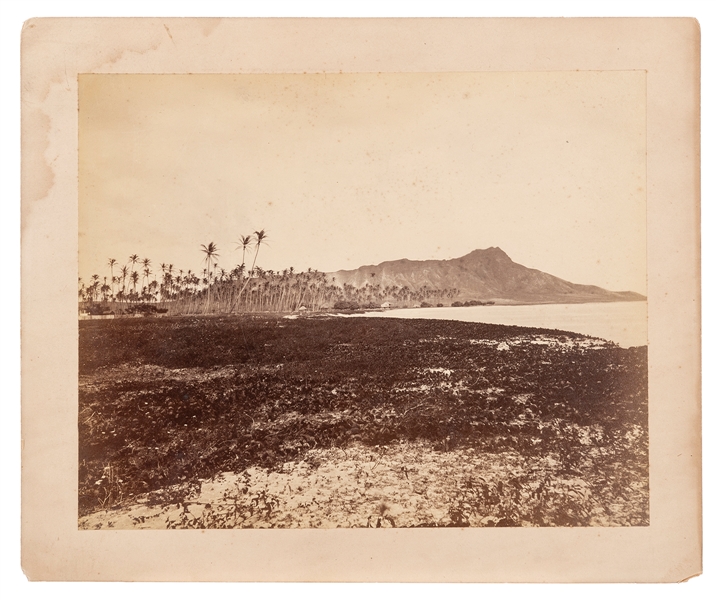  [HAWAII]. Early Albumen Print of Diamond Head. [Hawaii: ca....