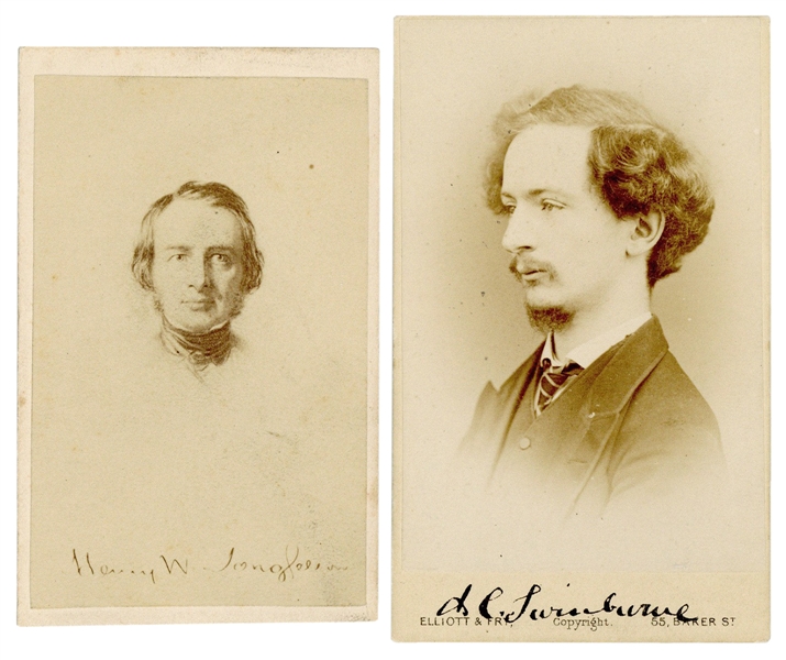  [LITERARY]. A group of 2 Carte de Visites. [N.p., ca. 1830s...