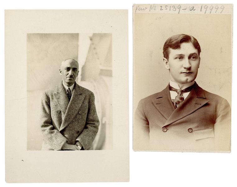  [LITERARY]. A group of 2 photographic portraits. [N.p., ca....