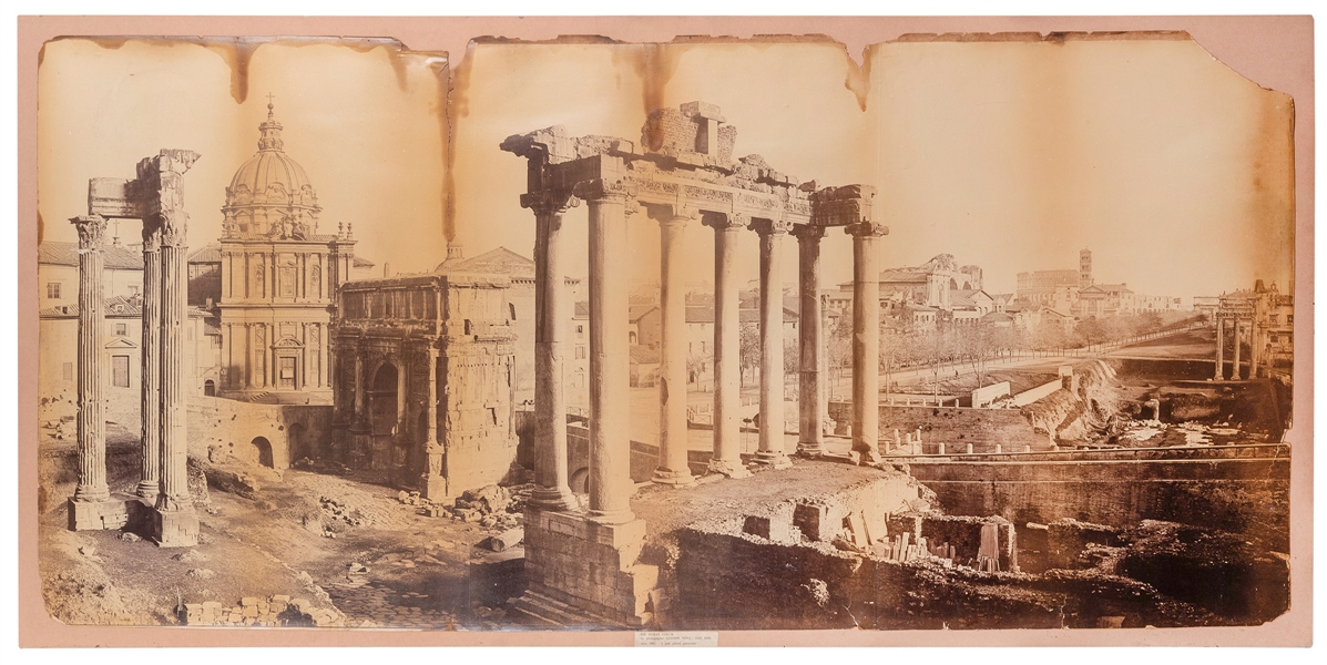  NINCI, Giuseppe (1823-1890). The Roman Forum. Circa 1860s. ...