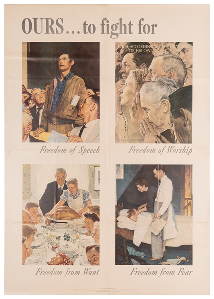  ROCKWELL, Norman (1894-1978). Ours…to fight for. [The Four ...