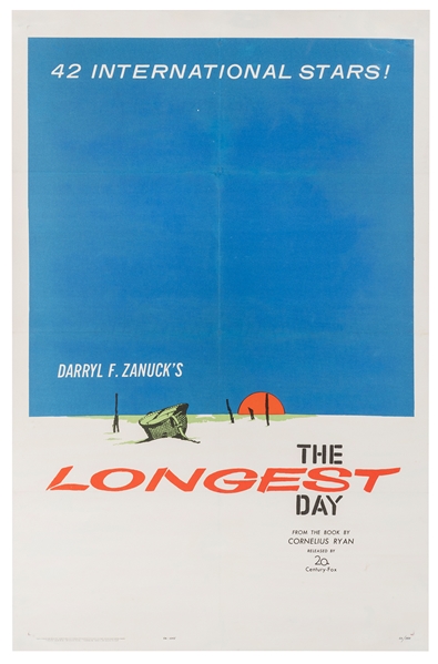  The Longest Day. 20th Century Fox, 1962. One-sheet poster f...