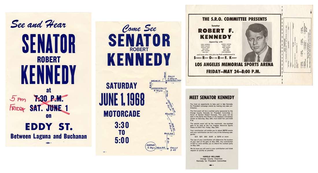  [KENNEDY, Robert Francis (1925–1968)]. A group of campaign ...