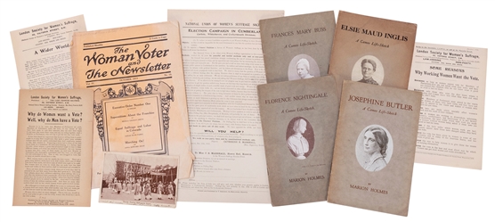  [WOMEN’S SUFFRAGE]. A large group of paper ephemera relatin...