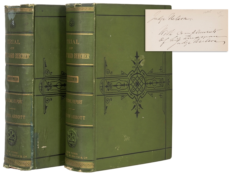  [BEECHER, Henry Ward (1813-1887)]. ABBOTT, Austin (1831-189...