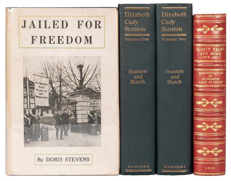  [WOMEN’S SUFFRAGE]. A group of 3 titles in 4 volumes. Inclu...