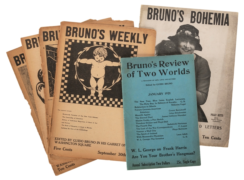  BRUNO, Guido (1884-1942), editor. Six issues of Bruno’s Wee...