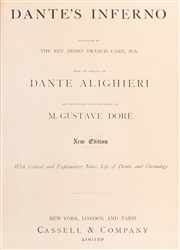  DORE, Gustave (1832-1883), illustrator. Dante’s Inferno. Tr...