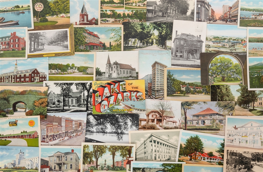  [ILLINOIS]. Large Collection of vintage Illinois postcards....