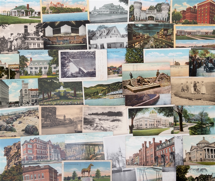  [POSTCARDS]. Dealer inventory of hundreds of vintage postca...