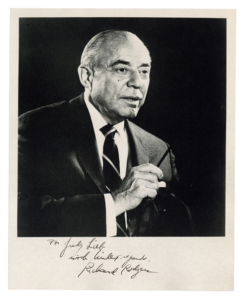  [RODGERS & HAMMERSTEIN]. RODGERS, Richard (1902-1979). Sign...