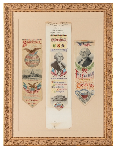  [SOUVENIR CLOTH BOOKMARKS]. A group of 3 cloth full-color i...