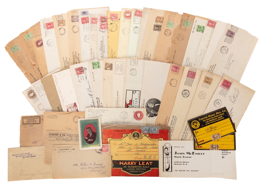  [MAGIC]. Magician postal cover collection. 1920s/30s collec...