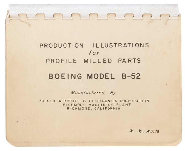  [AVIATION]. WAITE, W. W. Production Illustrations for Profi...