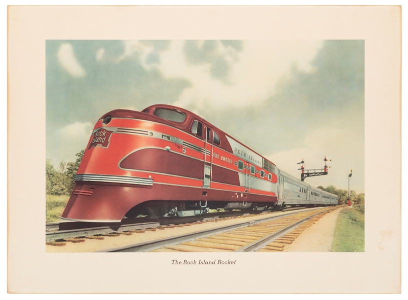  The Rock Island Rocket. N.p., n.d. (ca. 1938). Color offset...