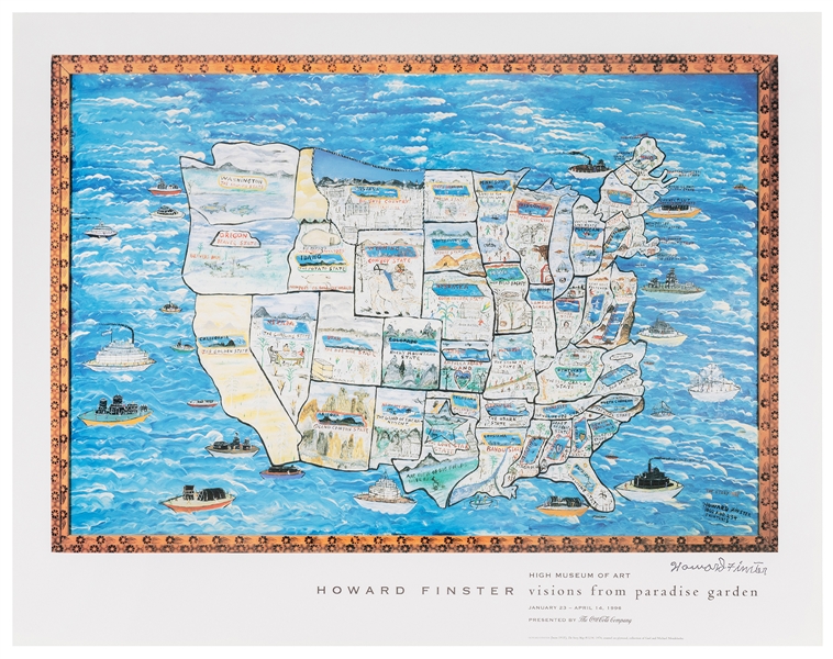  FINSTER, Howard (American, 1916-2001). “The Story Map.” 199...