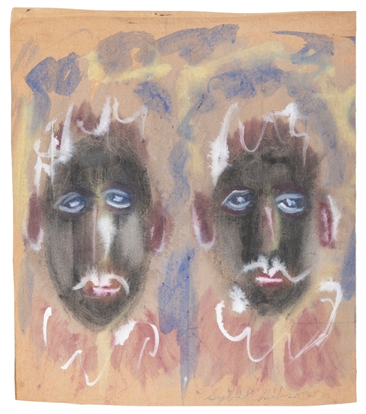  GIBSON, Sybil (American, 1908-1995). Two Faces. Circa 1970s...