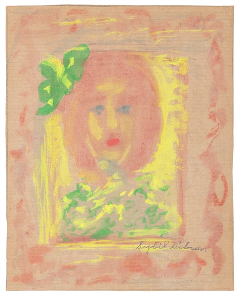  GIBSON, Sybil (American, 1908-1995). Woman with Butterfly. ...