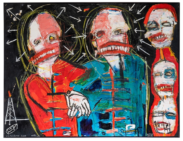  SESOW, Matt (b. 1966). Hostage Heads. 2004. Acrylic on foam...