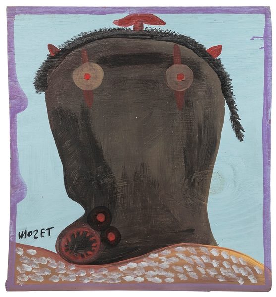  TOLLIVER, Mose (American, 1925-2006). Self Portrait. Circa ...