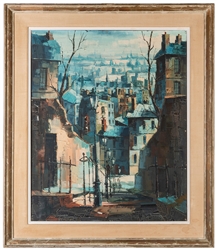  FELMART, Felix (Spanish, b. 1933). Paris. Oil on canvas, 31...