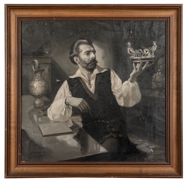  [UNKNOWN ARTIST]. The Connoisseur. 19th/20th Century. Oil o...