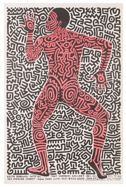  HARING, Keith (American, 1958-1990). “Into 84…” 1984. Galle...