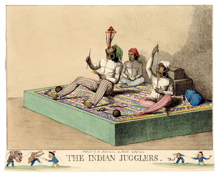  ACKERMANN, Rudolf (1764-1834). The Indian Jugglers. [London...