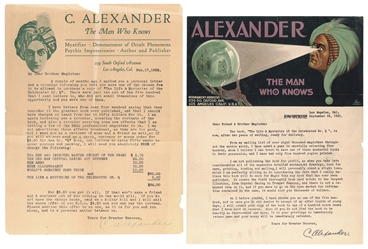  ALEXANDER (Claude Alexander Conlin, 1880-1954). Two Typed A...