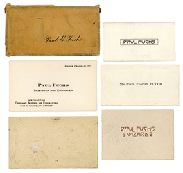  FOX, Paul (1898-1976). A group of engraved business cards, ...