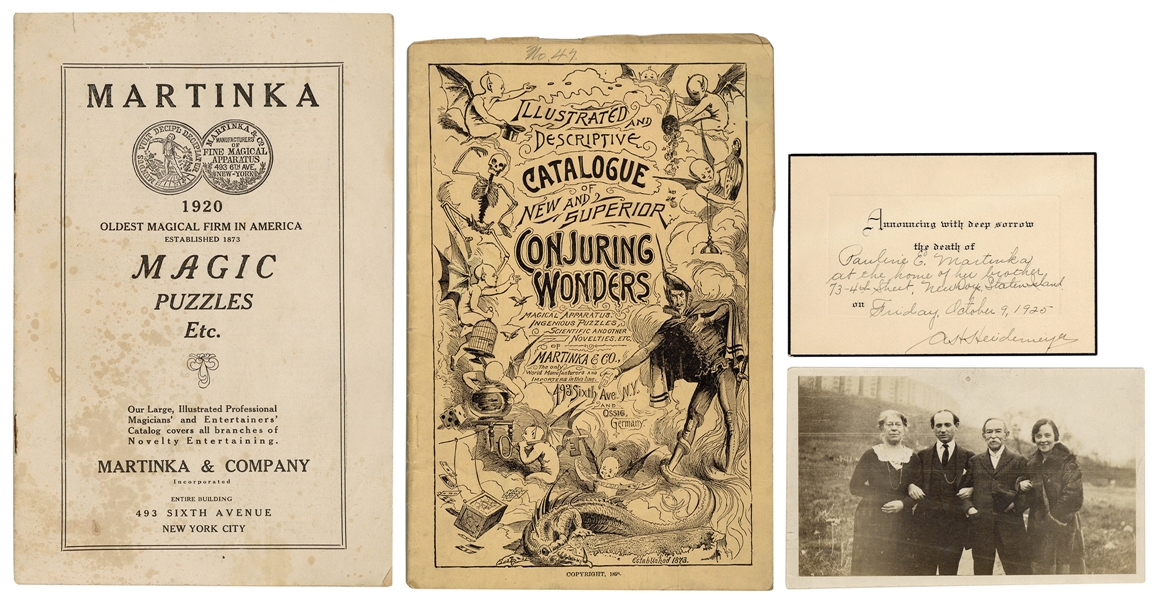  [MARTINKA & COMPANY] A small group of catalogues, etc. from...