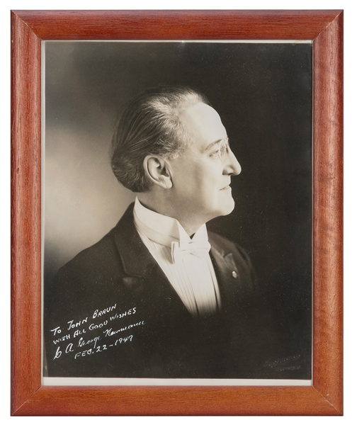  NEWMANN, C. A. George (1880-1952). Signed photograph of The...