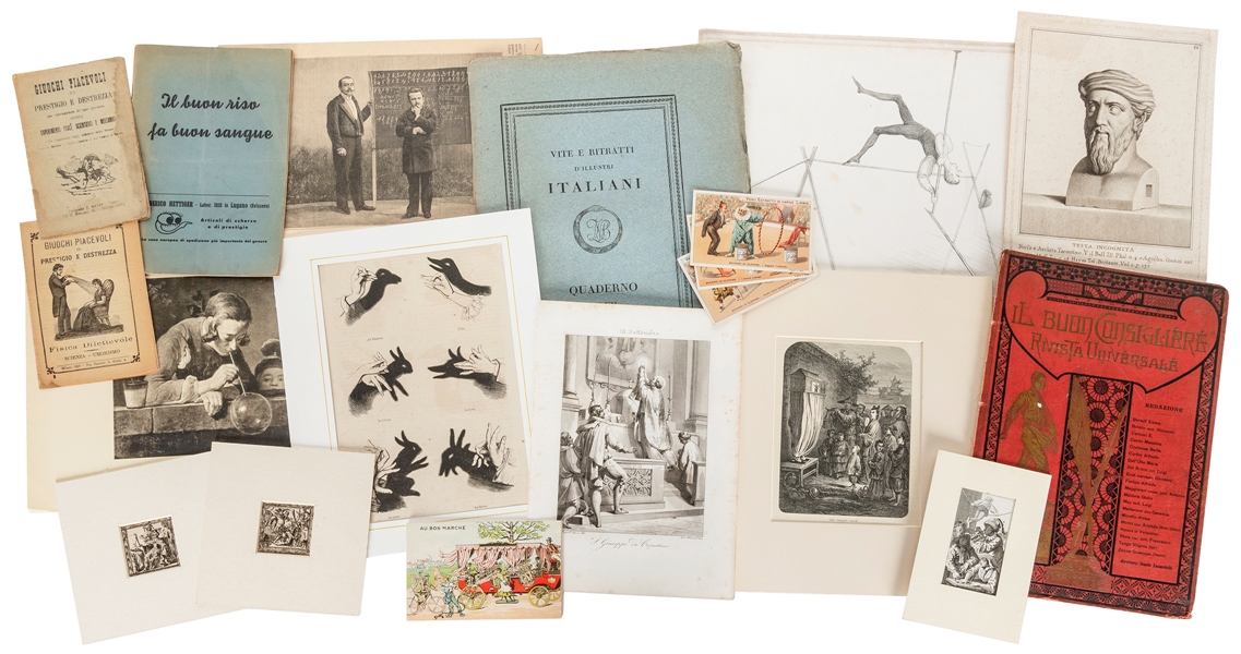  [MAGIC EPHEMERA] A group of pamphlets, catalogues, prints, ...