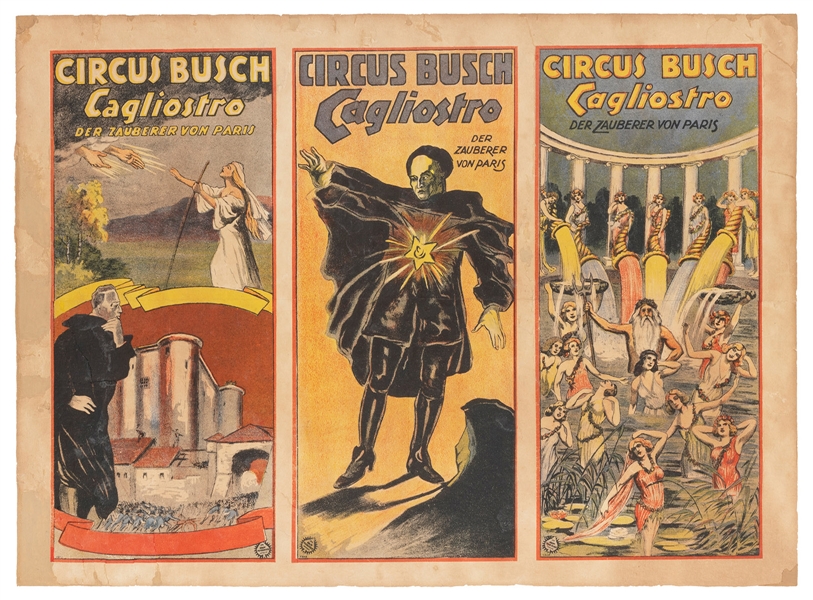  CAGLIOSTRO. Circus Busch Cagliostro der Zauberer von Paris....