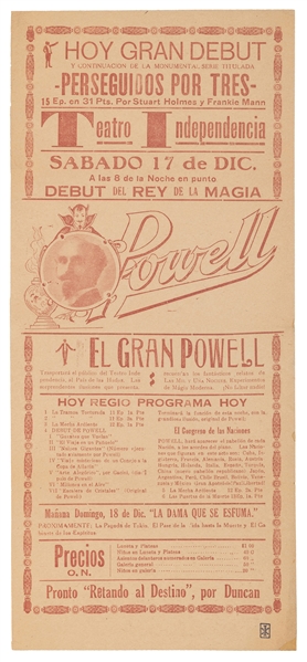  POWELL, Frederick Eugene (1856-1938). Hoy Gran Debut… Debut...