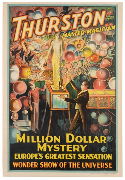  THURSTON, Howard (1869-1936). Thurston Master Magician. Mil...