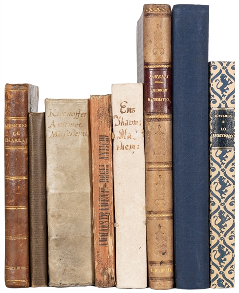  [MAGIC BOOKS]. A group of eight Italian books related to ma...