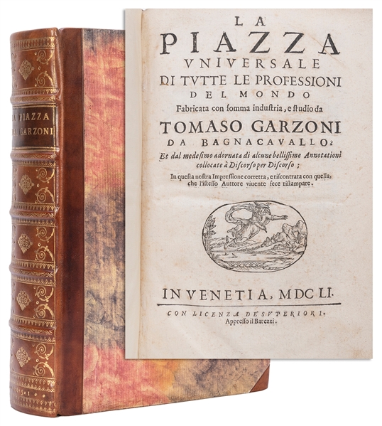  GARZONI, Tommaso (1549-1589). La Piazza Universale di Tutte...