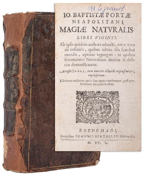  DELLA PORTA, Giambattista (1535-1615). Magiae Naturalis. Ro...