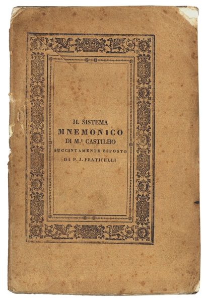  FRATICELLI, Pietro (1803-1866). Il Sistema Mnemonico. Flore...