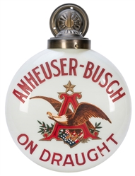  Anheuser Busch “Drum Sign” Lamp. Glass painted hanging lamp...
