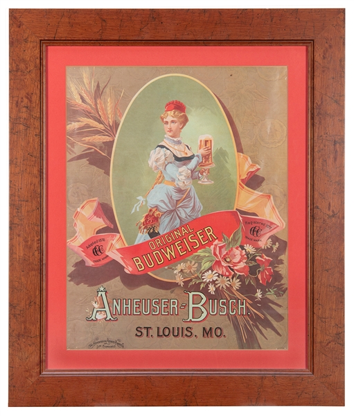  Budweiser Girl Lithograph. Cincinnati: Henderson-Achert-Kre...